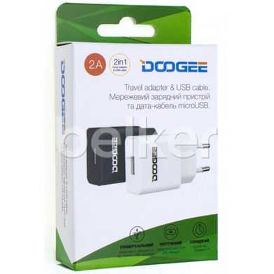Зарядное устройство Doogee 2A с кабелем micro USB Черное