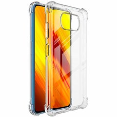 Противоударный силиконовый чехол для Xiaomi Poco x3 Transparent Armour case Прозрачный смотреть фото | belker.com.ua