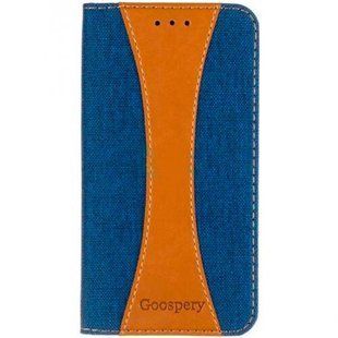 Чехол книжка для Huawei Y5 2017 Goospery Canvas Синий смотреть фото | belker.com.ua