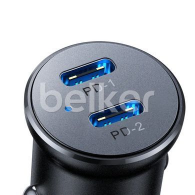 Автомобильное зарядное устройство Joyroom Mini Metal 2PD 30W JR-CCN06