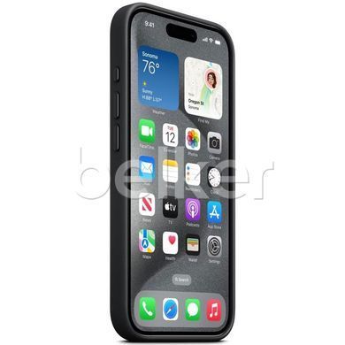 Чехол для iPhone 15 Pro FineWoven Case with MagSafe Черный смотреть фото | belker.com.ua