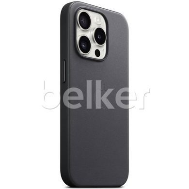 Чехол для iPhone 15 Pro FineWoven Case with MagSafe Черный смотреть фото | belker.com.ua