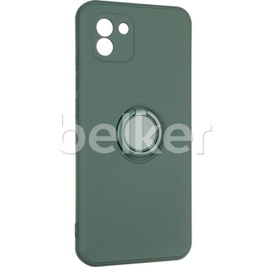 Чехол для Samsung Galaxy A03 (A035) Gelius Ring Holder Case с кольцом Зелёный смотреть фото | belker.com.ua