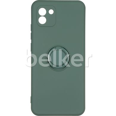 Чехол для Samsung Galaxy A03 (A035) Gelius Ring Holder Case с кольцом Зелёный смотреть фото | belker.com.ua