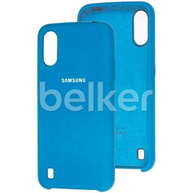 Оригинальный чехол для Samsung Galaxy A01 (A015) Soft Case Голубой смотреть фото | belker.com.ua