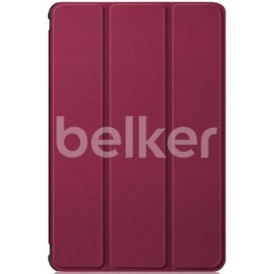 Чехол для Samsung Galaxy Tab S7 FE T733 Moko кожаный Вишневый