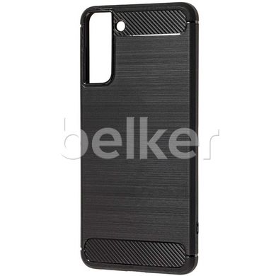 Противоударный чехол для Samsung Galaxy S21 Plus Ultimate carbon case Черный