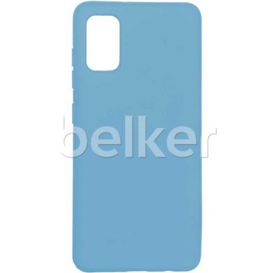 Противоударный чехол для Samsung Galaxy A41 (A415) Full soft case Голубой