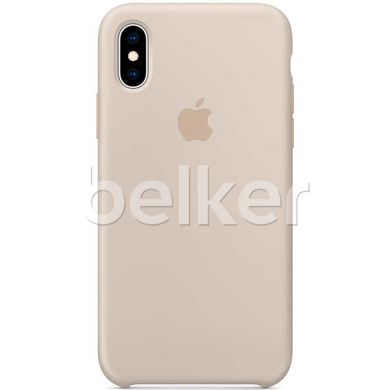 Силиконовый чехол для iPhone X Apple Silicone Case Серый смотреть фото | belker.com.ua