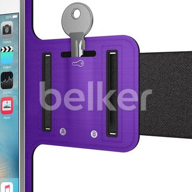 Спортивный чехол на руку для смартфонов 5 дюймов Belkin ArmBand Фиолетовый