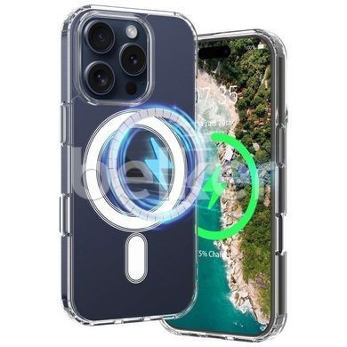 Силиконовый чехол на iPhone 16 Pro Max Clear MagSafe Прозрачный