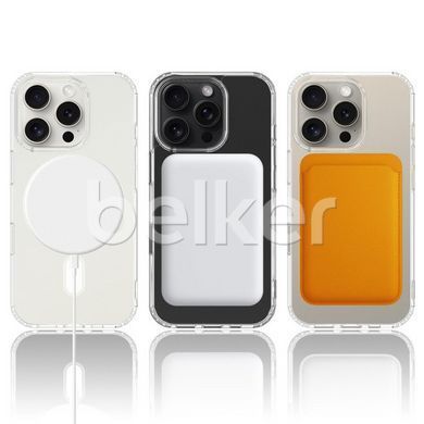 Силиконовый чехол на iPhone 16 Pro Max Clear MagSafe Прозрачный