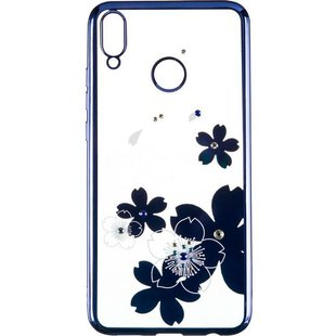 Силиконовый чехол для Huawei Honor 10i Beckberg Breathe Flowers Синий смотреть фото | belker.com.ua