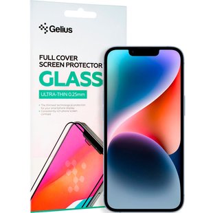 Защитное стекло для iPhone 14 Gelius Ultra thin 0.25 мм Черный смотреть фото | belker.com.ua