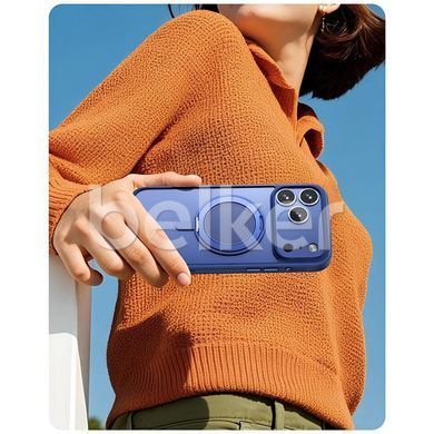 Чехол для iPhone 18 Pro Momax Rotatable with MagSafe Синий