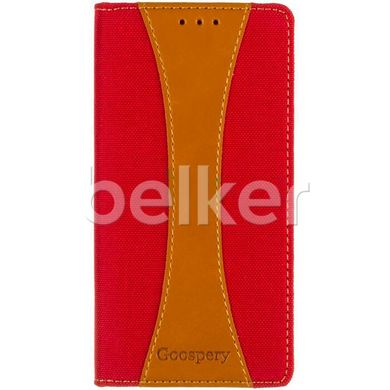 Чехол книжка для Huawei Y6 Prime 2018 Goospery Canvas Красный смотреть фото | belker.com.ua