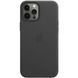 Чехол для iPhone 12 Pro Max Leather Case with MagSafe (replica) Черный смотреть фото | belker.com.ua