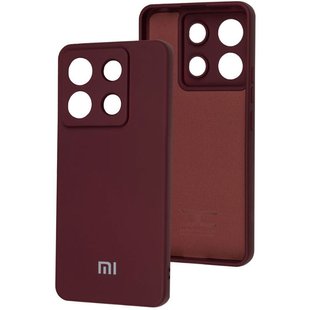 Оригинальный чехол для Xiaomi Redmi Note 13 Pro 5G Soft Case Черный Бордовый смотреть фото | belker.com.ua