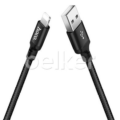 Кабель Lightning USB для iPhone iPad Hoco X14 Times Speed 2 метра Черный