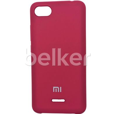 Оригинальный чехол для Xiaomi Redmi 6A Silicone Case Бордовый смотреть фото | belker.com.ua