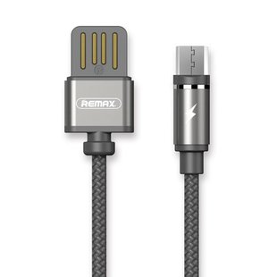 Кабель microUSB Remax RC-095m Gravity магнитный Серый