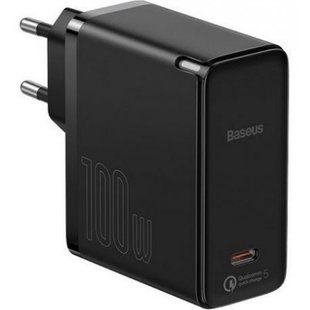 Зарядное устройство Baseus GaN2 Fast Charger 100W + Cable Type-C to Type-C 1.5m (TZCCGAN-L01) Черное