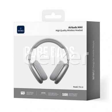 Беспроводные наушники Wiwu Airbuds Max Headset TD-13 Серые