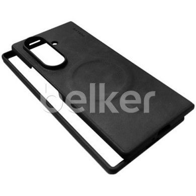 Кожаный чехол Samsung Galaxy Fold 7 Piblue Premium series 3 MagSafe (CS-02), Черный