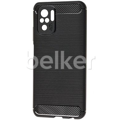 Противоударный чехол для Xiaomi Redmi Note 10 Ultimate carbon case Черный смотреть фото | belker.com.ua