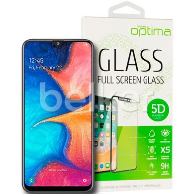 Защитное стекло для Samsung Galaxy A20 A205  Optima 5D Edge glass Черный смотреть фото | belker.com.ua