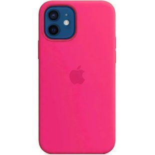 Чехол для iPhone 13 Mini Silicone Case (replica) Ярко розовый