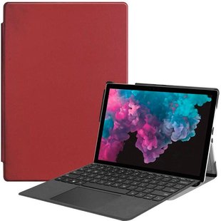 Чехол для Microsoft Surface Pro 7 12.3 2019 Moko кожаный Бордовый смотреть фото | belker.com.ua