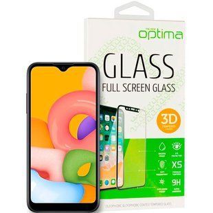 Защитное стекло для Samsung Galaxy A01 (A015) Optima 3D Черный смотреть фото | belker.com.ua