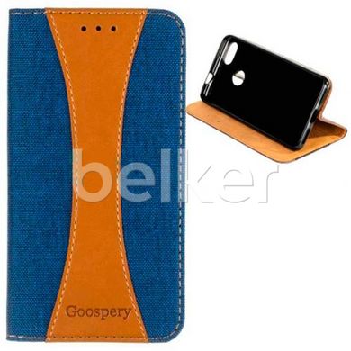 Чехол книжка для Xiaomi Redmi 6 Goospery Canvas Темно-синий смотреть фото | belker.com.ua