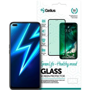 Защитное стекло для Realme 6 Pro Gelius Pro 3D Green Life (Eyes protection) Черный смотреть фото | belker.com.ua