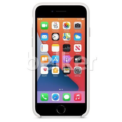 Чехол для iPhone SE 2 Silicone Case (replica) Белый