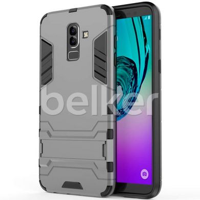 Противоударный чехол для Samsung Galaxy J8 2018 (J810) Honor Hard Defence Тёмно-серый смотреть фото | belker.com.ua