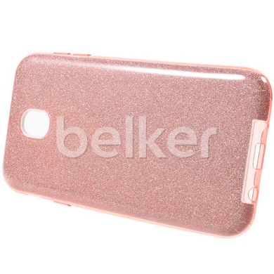 Силиконовый чехол для Samsung Galaxy J7 2017 (J730) Remax Glitter Silicon Розовый смотреть фото | belker.com.ua