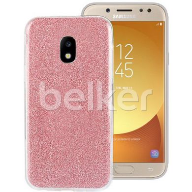 Силиконовый чехол для Samsung Galaxy J7 2017 (J730) Remax Glitter Silicon Розовый смотреть фото | belker.com.ua