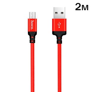 Кабель microUSB Hoco X14 Times Speed 2 метра Красный