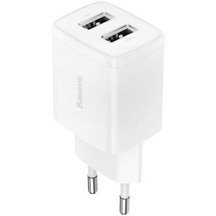 Зарядное устройство Baseus Compact Charger 10.5W Белое