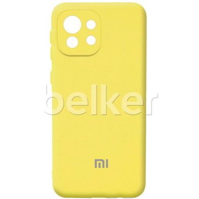 Оригинальный чехол для Xiaomi Mi 11 Lite Soft case Желтый