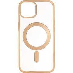 Чехол для iPhone 15 MagSafe Stand frame Золотой