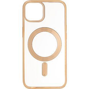 Чехол для iPhone 15 MagSafe Stand frame Золотой смотреть фото | belker.com.ua