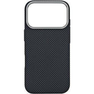 Карбоновый чехол iPhone 18 Pro Max Piblue Carbon Glacier MagSafe (PL-99) Черный