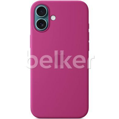 Чехол для iPhone 16 Plus Silicone Case (replica) Фуксия