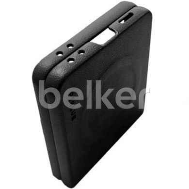 Кожаный чехол Samsung Galaxy Flip 7 Piblue Premium series 3 MagSafe (CS-02) Черный