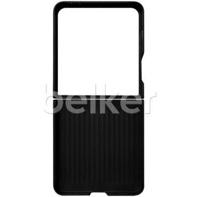 Кожаный чехол Samsung Galaxy Flip 7 Piblue Premium series 3 MagSafe (CS-02) Черный