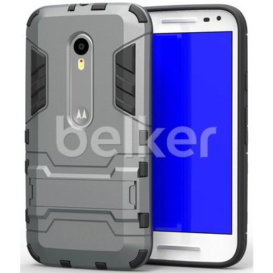 Противоударный чехол для Motorola Moto G3 Honor Hard Defence Тёмно-серый смотреть фото | belker.com.ua